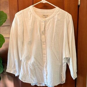 Madewell metallic thread Button-Up Shirt